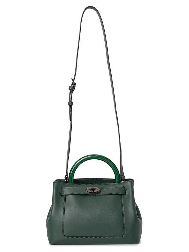 Women's Islington Calf Leather Shoulder Bag Green - MULBERRY - BALAAN 7