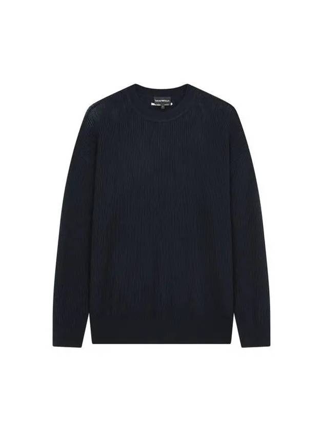 Men s side slit color block knit navy 270746 - EMPORIO ARMANI - BALAAN 1