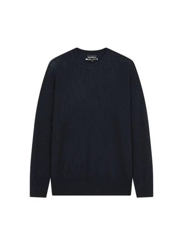 Men s side slit color block knit navy 270746 - EMPORIO ARMANI - BALAAN 1