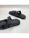 Hermes Chypre H Logo Calfskin Sandals Black - HERMES - BALAAN 6