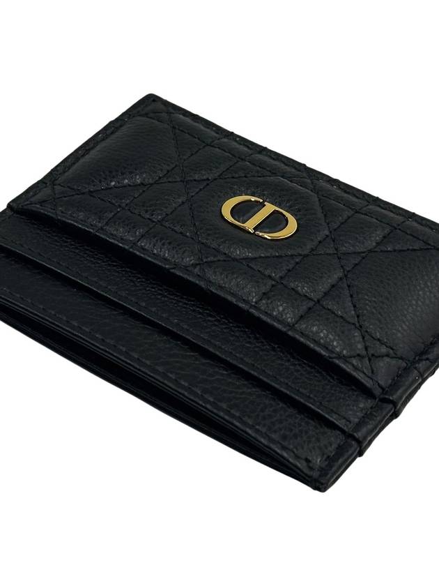 Caro 5-Slot Supple Cannage Calfskin Card Wallet Black - DIOR - BALAAN 6