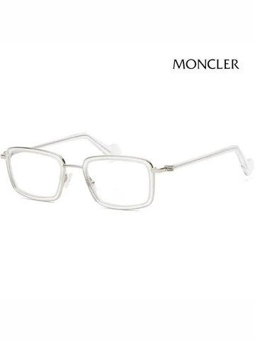 Glasses frame ML5026 027 transparent horn rim Soltex square fashion - MONCLER - BALAAN 1