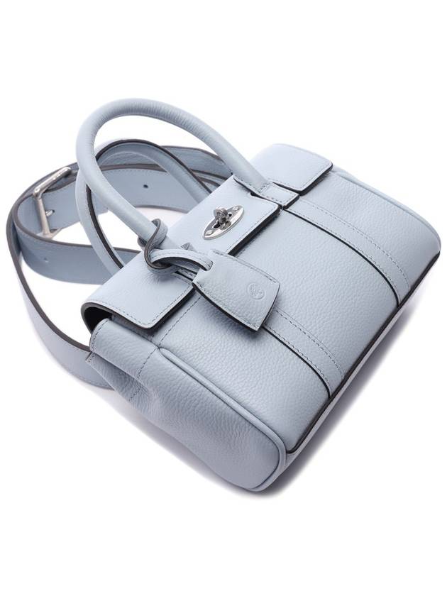 Bayswater Leather Shoulder Bag Light Blue - MULBERRY - BALAAN 6