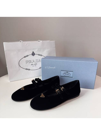 WOMAN BLACK FLATS - PRADA - BALAAN 2