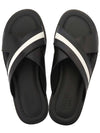 Jabir Stripe Detail Slippers 60266724044 F000 Black - BALLY - BALAAN 3