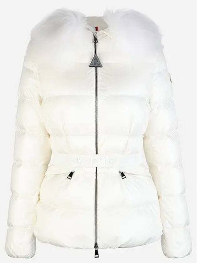 1A00095 595FE 034 Boed Women s Fur Hood Padded Jacket Cream 1047549 - MONCLER - BALAAN 1