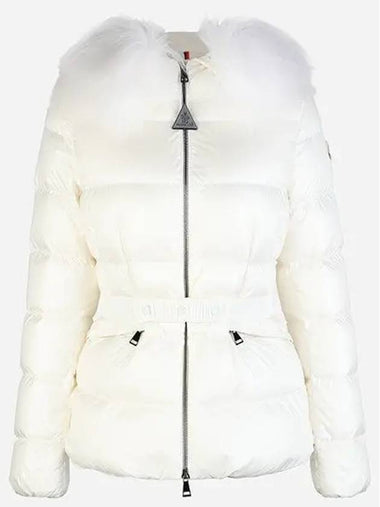 1A00095 595FE 034 Boed Women s Fur Hood Padded Jacket Cream 1047554 - MONCLER - BALAAN 1