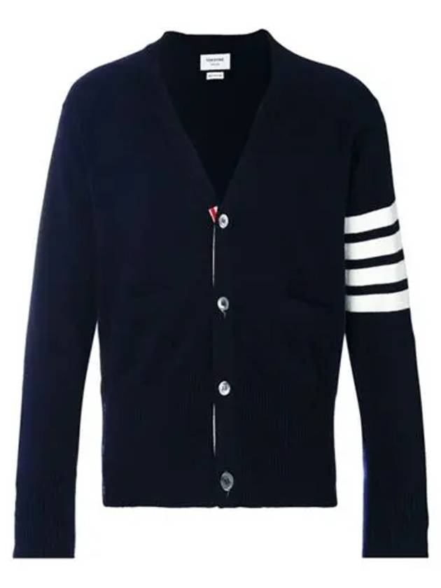 Men's Diagonal Classic Cashmere Cardigan Navy - THOM BROWNE - BALAAN 2