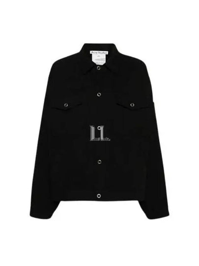 Classic Collar Long Sleeve Jacket Black - ACNE STUDIOS - BALAAN 2