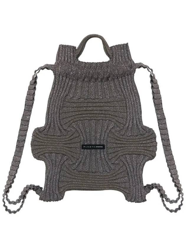 Bow Backpack Glitter Stone Brown - PLEATSMAMA - BALAAN 1