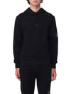 Diagonal Raised Fleece Hoodie Black - CP COMPANY - BALAAN 3