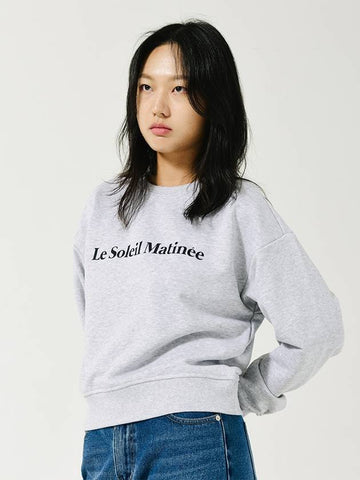 Brushed Options Logo Sweat Shirts MELANGE GRAY - LE SOLEIL MATINEE - BALAAN 1