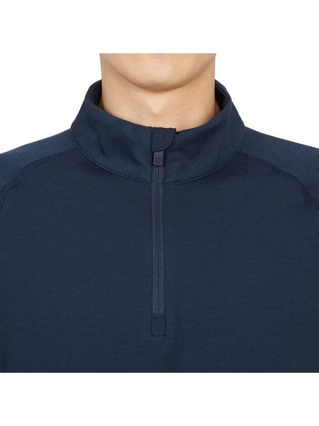 MS21K79 TWLT Men's Lux Staple Half Zip Long Sleeve T-Shirt Navy MS21K79 TWLT - G/FORE - BALAAN 7