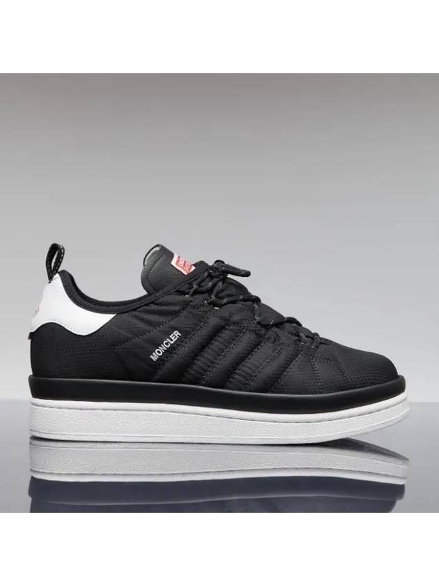 Adidas Original Campus Logo Low Top Sneakers Black - MONCLER - BALAAN 2