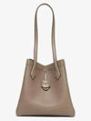 Origami Medium Leather Tote Bag Dove Grey - FENDI - BALAAN 2