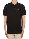 Slim Fit Organic Cotton Polo Shirt Black - DIESEL - BALAAN 4