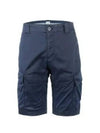 Stretch Satin Cargo Shorts Navy - CP COMPANY - BALAAN 2