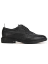 Men's Classic Long Wing Brogue Lace Up Brogue Shoes Black - THOM BROWNE - BALAAN 3