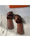 Women Sandals Oran Gold Slippers H021056Z - HERMES - BALAAN 7