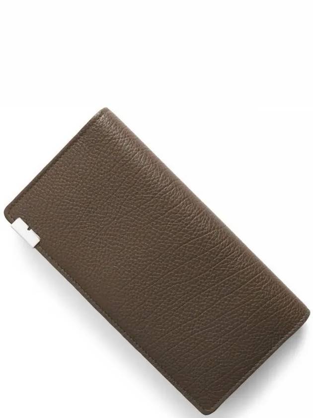 B-Cut Leather Two-Fold Long Wallet Brown - BURBERRY - BALAAN 2