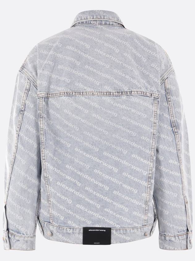 Women's Logo Print Denim Jacket - ALEXANDER WANG - BALAAN 3