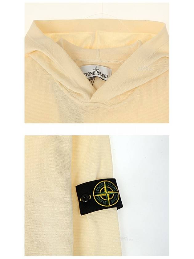 Logo Wappen Patch Hoodie Ivory - STONE ISLAND - BALAAN 7