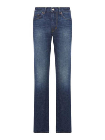 Denim Straight Pants PAD114DEX222HB772 MID BLUE - TOM FORD - BALAAN 1