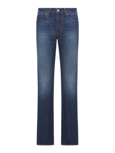 Denim Straight Pants PAD114DEX222HB772 MID BLUE - TOM FORD - BALAAN 1