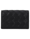 Intrecciato Flap Business Card Wallet Black - BOTTEGA VENETA - BALAAN 4