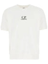 Men's Logo Print Crew Neck Cotton Short Sleeve T-Shirt White - CP COMPANY - BALAAN 3