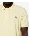 Fox Head Patch Cotton Polo Shirt Yellow - MAISON KITSUNE - BALAAN 3