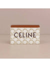 Triomphe Canvas Logo Card Wallet White Tan - CELINE - BALAAN 2