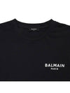 Logo Print Cropped Cotton Short Sleeve T-Shirt Black - BALMAIN - BALAAN 4