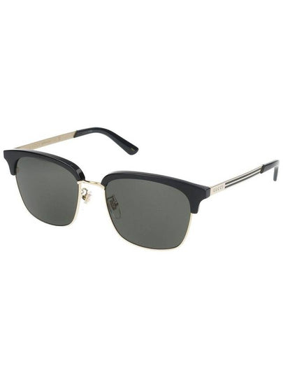 Eyewear Gold Rim Acetate Sunglasses  Gold Black - GUCCI - BALAAN 2