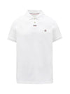 Logo Patch Short Sleeve Polo Shirt White - MONCLER - BALAAN 2