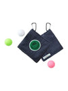 Smile Square Golf Ball Towel NAVY - MONBIRDIE GOLF - BALAAN 6