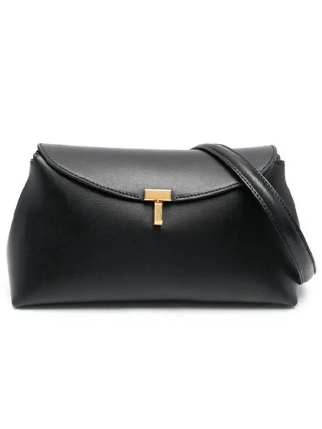 T Lock fold leather pouch shoulder bag black 234 WLGBG419 LE0025 001 - TOTEME - BALAAN 1