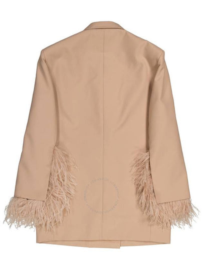 Valentino Ladies Sand Feather Embroidered Jacket, Brand Size 38 (US Size 6) - VALENTINO - BALAAN 2