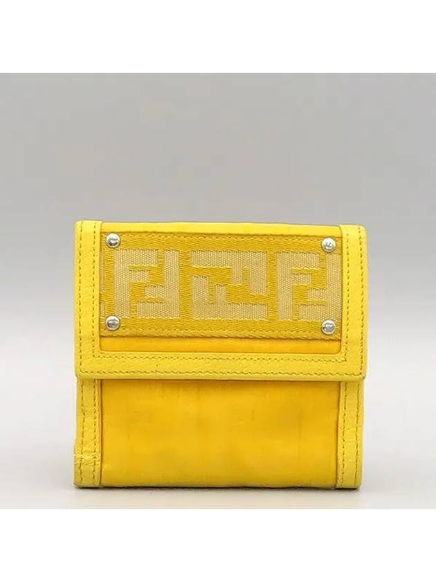 yellow half wallet - FENDI - BALAAN 4