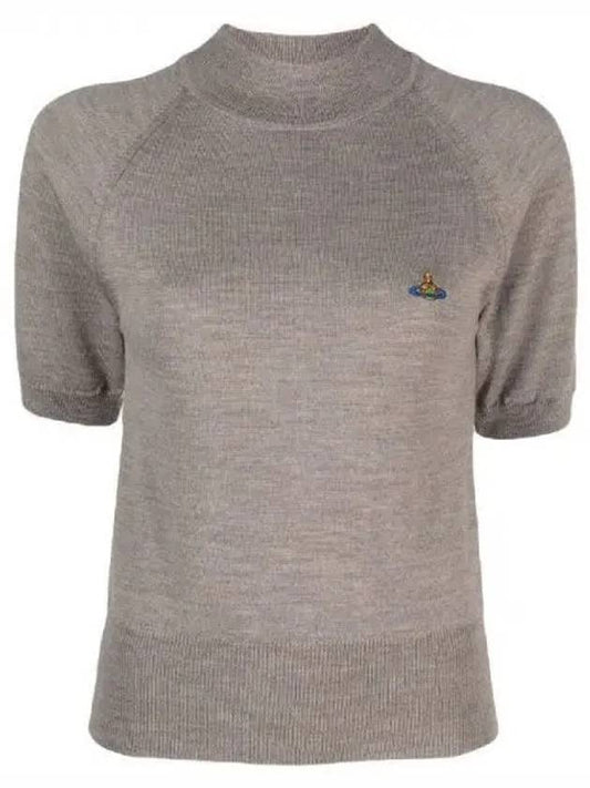 ORB Logo Embroidery Wool Knit Top Grey - VIVIENNE WESTWOOD - BALAAN 2