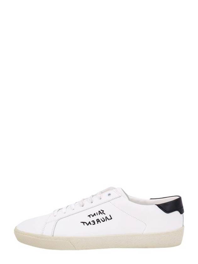 Court Classic SL 06 Leather Low Top Sneakers White - SAINT LAURENT - BALAAN 3