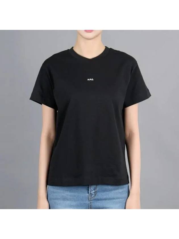 Women's Jade Logo Short Sleeve T-Shirt Black - A.P.C. - BALAAN 2