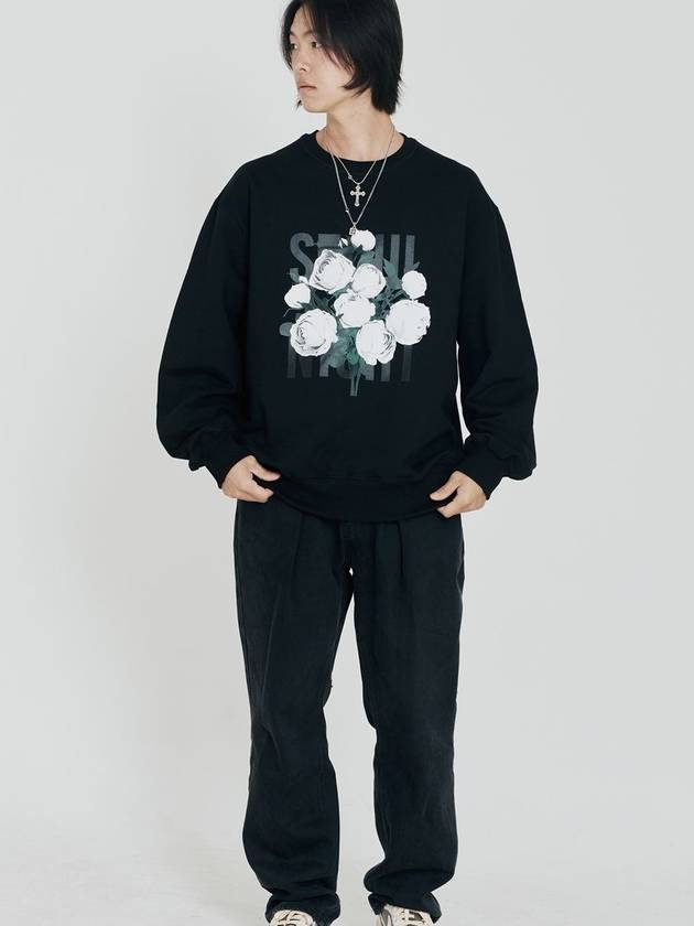 Tee Colorful Flower Seoul Night Sweatshirt Black - GRAN TURISMO - BALAAN 6