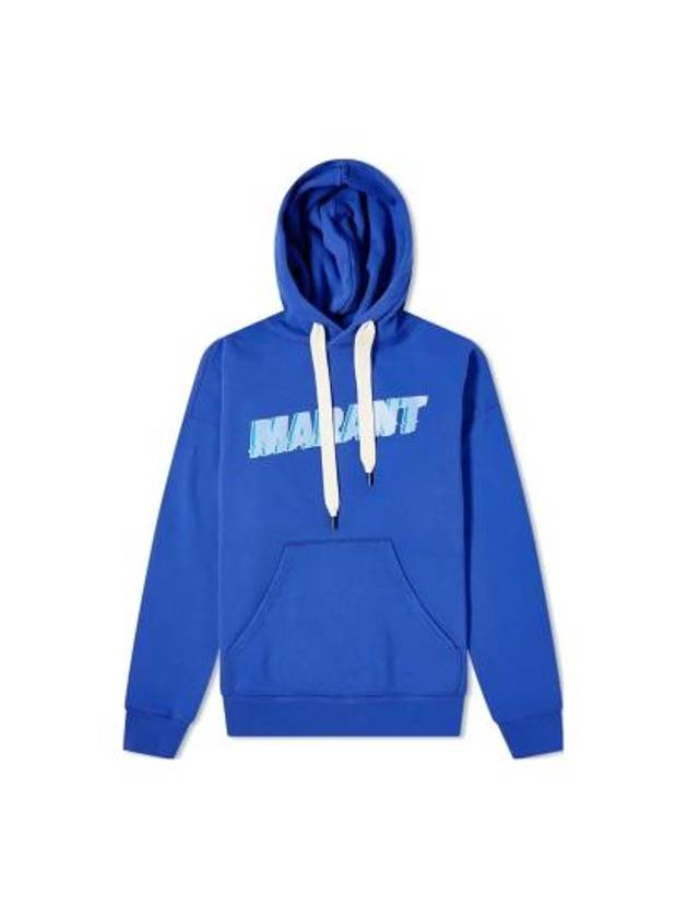 Mansel Logo Print Hoodie Blue - ISABEL MARANT - BALAAN 2