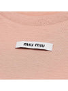 Cotton Long Sleeve T-Shirt Powder Pink - MIU MIU - BALAAN 6