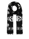 Skull Modal Scarf Black - ALEXANDER MCQUEEN - BALAAN.