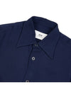 Slim Fit Long Sleeve Shirt Blue - AMI - BALAAN 7