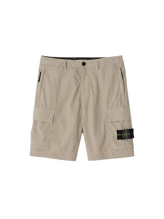 Light Stretch Cotton Bermuda Regular Fit Shorts Beige - STONE ISLAND - BALAAN 3