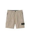 Light Stretch Cotton Bermuda Regular Fit Shorts Beige - STONE ISLAND - BALAAN 2