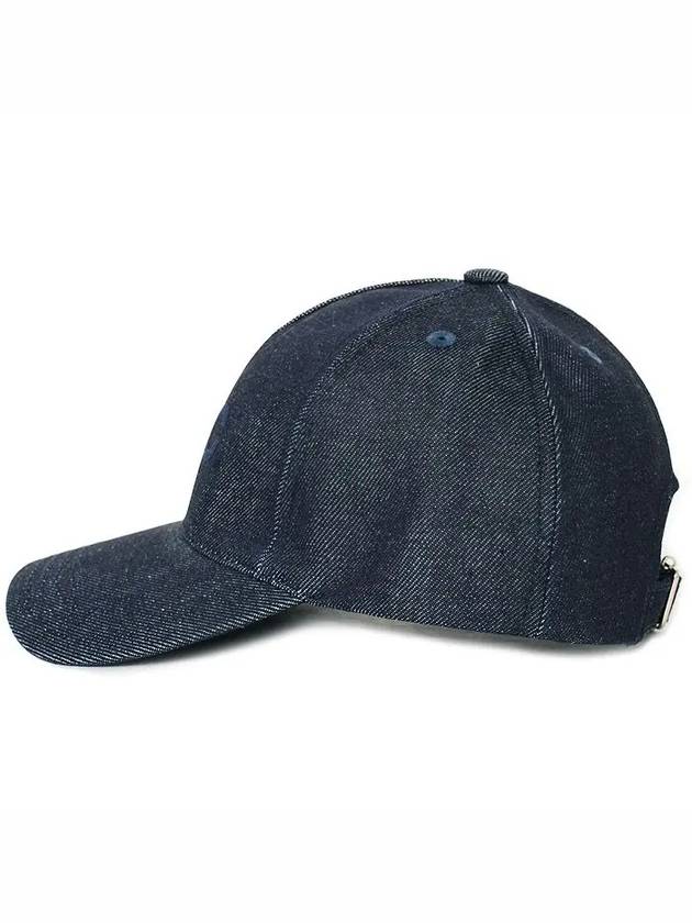 VPC Velvet Logo Denim Ball Cap Blue - A.P.C. - BALAAN 4